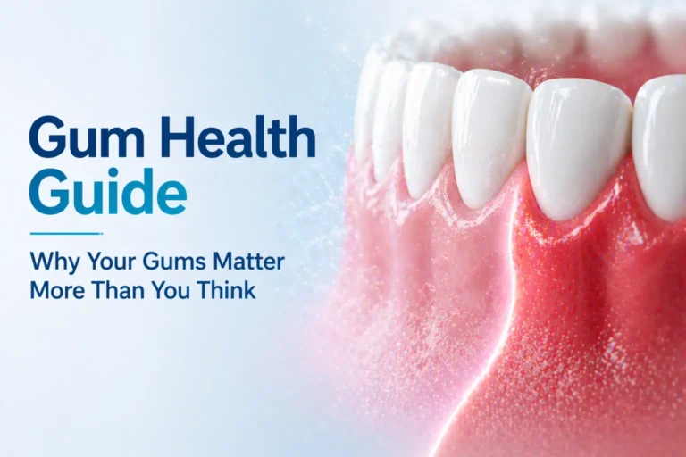 gum health illustration showing healthy and slightly inflamed gums and why gum condition matters for oral health