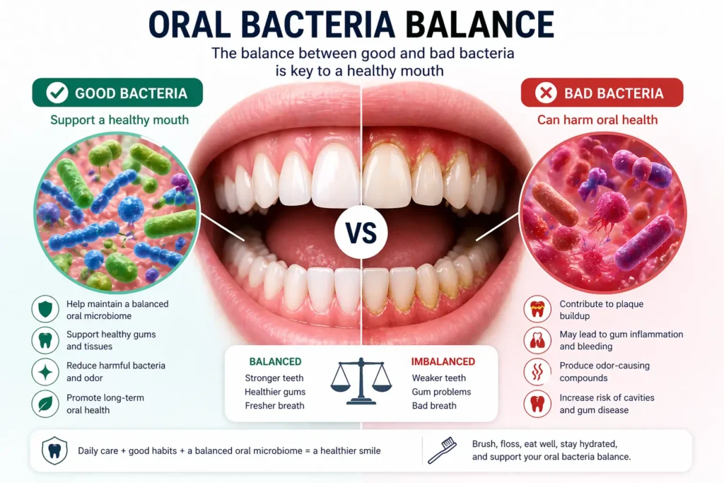 oral bacteria balance good vs bad bacteria in mouth