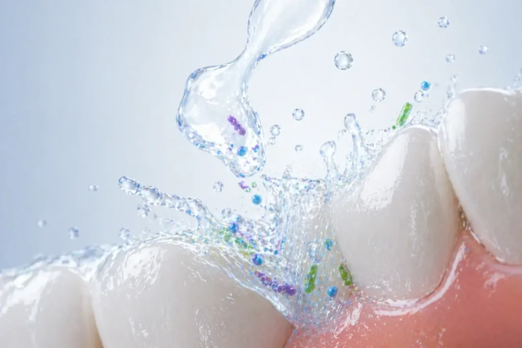 saliva helping neutralize acid and rinse bacteria in mouth